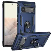 2PCS Shockproof Case For Google Pixel 5 Silicone Metal Ring Case For Google Pixel 5 - Blue Pixel 5