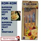 Stainless Steel Carving Knife Fruit & Vegetable 3 Type Knife Set In Box