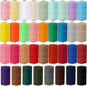 36 Rolls Macrame Cord 3 mm x 1188 Yards Natural Cotton Macrame Rope 4 Strand