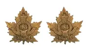 93rd Canadian Peterboro Battalion CEF Collar Badges
