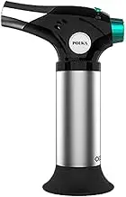 Cecotec Flame-Cook 1000 Steel Polka Kitchen Torch Reach 1300ºC, Flame Adjustment Regulator, Safety Lock, Brush, Spatula and Recipe Book Included