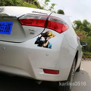 【現貨免運 航海王車貼】海賊王車貼路飛機蓋貼紙裝飾車身車門油箱蓋貼紙颳痕車貼汽車貼紙