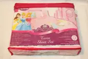 Disney PRINCESS Twin Bed Sheet Set, 200 Thread Count, Cotton Rich, #18389, New