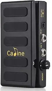 Guitar Volume Pedal with Boost Function Adjustable Volume Control Dual Channel 6.35mm Input/Output face for Home Practice Studio Record Stage Performance Electric Guitar Volume Effects Black One Size