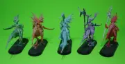 seekers of slannesh demonettes chaos warhammer 40k painted rainbow legion