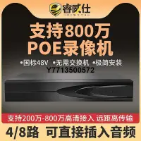 在飛比找Yahoo!奇摩拍賣優惠-睿威仕 POE供電硬碟錄像機4/8路網絡高清NVR家用數字遠