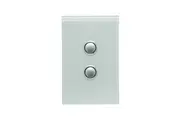 Clipsal Saturn 2 Gang Switch with LED Ocean Mist | 4062PBL-OM