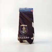 Fremantle Dockers Official AFL Fleece Throw Rug New With Tag 155cm x 127cm
