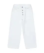 MM6 Maison Margiela Kids Logo Embroidered Elastic Waist Jeans 8Y,14Y,12Y,10Y White
