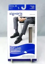 Sigvaris 822CSLM32 Knee High Compression Socks 20-30 mmHg Tan-Khaki SL NIB Imp.