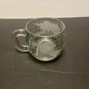 Etched Glass World Globe Mug - 1970's Nestle *NEW*