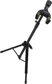 UPKOCH 1pc Telescopic Folding Violin Stand Durable Tripod Music Instrument Hanger for Stable Storage and Space Saving Black Violin Rack