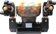 Table Tennis Trainer, Double-Ended Robot 2-Outlets Ball, Automatic Table Tennis Ball Machine, with Spin Balls, Table Tennis Ball Training Machine, Single/Dual-Ball Options Available, for Trainin