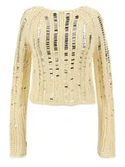 [Ermanno Scervino] Ermanno Scervino-Crystal Sweater Maglioni Bianco-Donna M