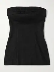 [Faithfull] Faithfull - Fleuri Strapless Linen Top - Black - small small Black