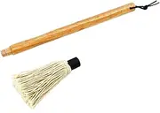 1Pc Wooden Handle BBQ Brush Practical Basting Mop for Grilling Baking Barbecue Accessories Durable Bristle Design for Easy Cleaning