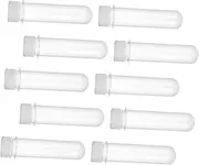 WRITWAA 10Pcs Clear Test Tubes with Lids Reusable Plastic Storage Tubes for Candy Beads and Items Portable Candy Containers Safe and Convenient for Home Use