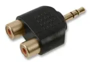 ADPTR, STEREO 3.5MM PLUG-RCA/PHONO RCPT, Audio Adapters PS000170