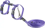 Alleycat Reflective Cat Harness Purple Extra Small with Variable Load Safety Rel