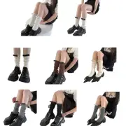 Women Socks Ballet Boot Socks Bow Socks Over Calf Socks Ankle Socks