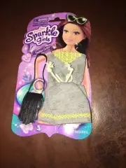 FUNVILLE SPARKLE GIRLZ OUTFIT Fits 12" DOLL Drawstring Dress With Hobo Bag