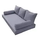 PROLINEMAX |Cover ONLY| Outdoor Style 3 Twin-XL Piped Trim Daybed Mattress Bolst