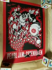 Ames Bros 2022 Pearl Jam Copenhagen Poster Red Metallic Variant