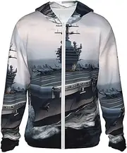 [LHBWCVN] UPF 50+ Light Jacket Full Zip Sun Protection Hoodie for Women Men Long Sleeve Aircraft Carrier Sun Shirts