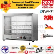 Devanti Commercial Food Warmer Electric Pie Hot Display Showcase Cabinet 4 Tier