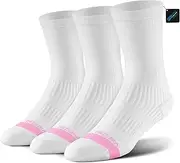 [BRISIRA] Bamboo Viscose Compression Socks Women Running Crew Anti Blister Moisture Wicking Athletic Sport Hiking Socks