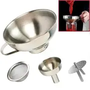 Stainless Steel 4-Piece Funnel and Strainer Set - Canning Funnel Kitchen
