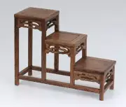 Wenge Wood Display Stand Bonsai Teapot Stone Vase Rack Fishbowl 3 Layer Base