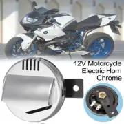 12V Motorcycle Electric Horn Chrome Super Loud 110db Cafe Racer Retro 94mm New