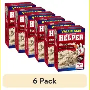 (6 pack) Hamburger Helper Pasta Stroganoff, 10.2 oz Value Size Box