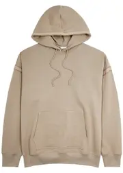 Helmut Lang Taped Hooded Cotton Sweatshirt - Light Green - L L