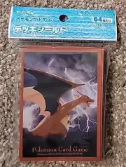OFFICIAL POKEMON CENTER JAPAN CHARIZARD DECK SLEEVES 64 COUNT BRAND NEW JAPANESE