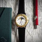 SEIKO ALBA 鉑金沙紋月相小圓錶