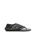 [Alaïa] Alaïa Leather Flat Sandals 40 IT BLACK