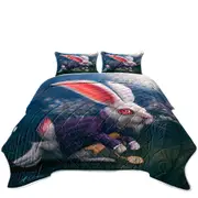 Cool Wonderland Art Rabbit Coverlet