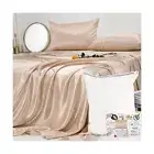 100% Silk Sheets 4pcs Set - 23 Momme Mulberry Silk Bedding Set Queen Size - C...