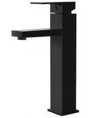 [Cefito] Bathroom Basin Square Tall Faucet Vanity Laundry Mixer Tap in Black
