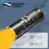 在飛比找蝦皮購物優惠-臺灣出貨微笑鯊正品SD7100黃光手電筒M77強光超亮840