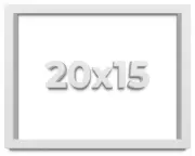 20x15 Shadow Box High Gloss White Display Frame | 1.625 Inches Deep | 1 Inch Mou