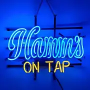 New Hamm's On Tap 20"x16" Lamp Light Neon Sign Real Glass Beer Bar Garage Decor