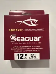 SEAGUAR ABRAZX FLUOROCARBON FISHING LINE 12 LB .011 IN - 200 YDS - 2 SPOOLS