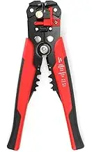 Wire Stripping Tool, Self-adjusting 8" Automatic Wire Stripper/Cutting Pliers Tool for Wire Stripping, Cutting, Crimping 10-24 AWG (0.2~6.0mm²) (Self-adjusting) (Red)