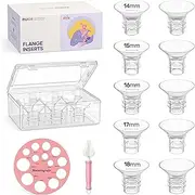 Nuliie 10PCS Flange Sizing kit 14/15/16/17/18mm for 24mm Flange/Shield of Most Pumps, BPA-Free Flange Inserts, Compatible with Momcozy/Elvie/Spectra/Bellababy/TSRETE/Nuliie Breast Pumps