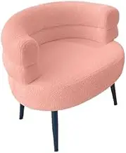 XINCHANG Artificial Sheepskin Armchair - Perfect for Relaxing and Reading (Pink)