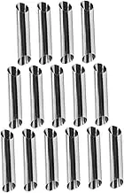 RORPOIR Set of 15 Silver Horn Pastry Molds Easy to Clean Reusable for Baking Croissants Danish Cookies