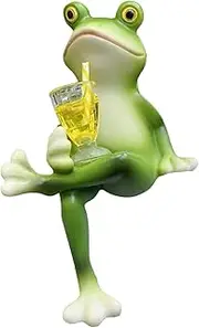 Frogs Statue for Flower Pot - Resin Frog Flower Pot Hugger Cute Planter Pot Hanger | Creative Climbing Frog Figurine Animal Garden Decor for Balcony & Yard